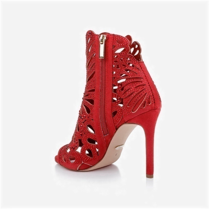 American Beauty Microsuede & Hotfix Stiletto Sandal - Main View