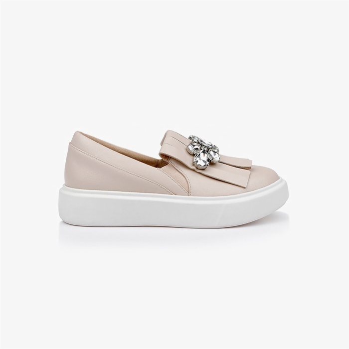 Aria Beige Slip On - Main View