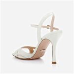 Beige Patent Lea High Heel Sandal - Main View