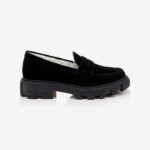 Black Cow Suede Loafer - Main View