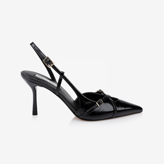 Black High Heel Slingback - Main View