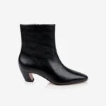 Black leather ankle boot - Main View