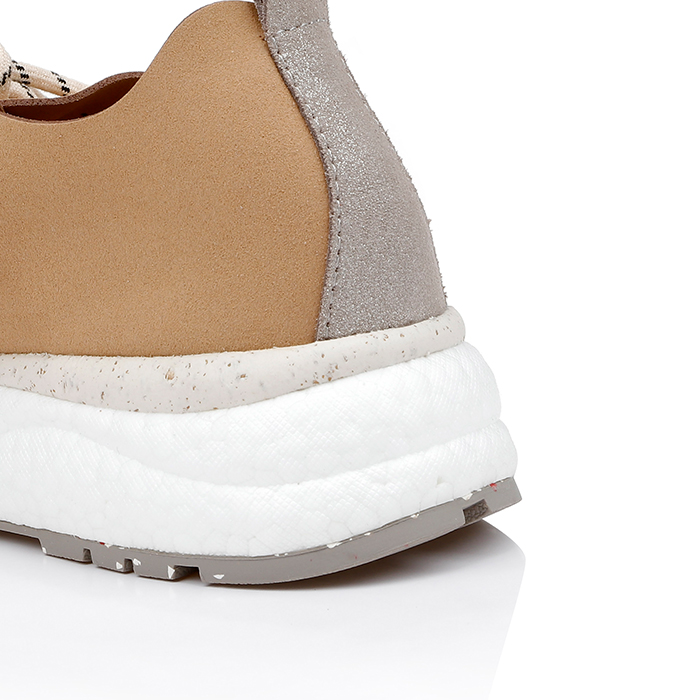 Brown Micro Suede Lace-up Sneaker - Main View