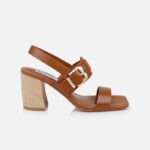 Cognac Cow Leather Sandal - Main View