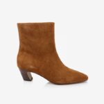 Cognac leather ankle boot - Main View