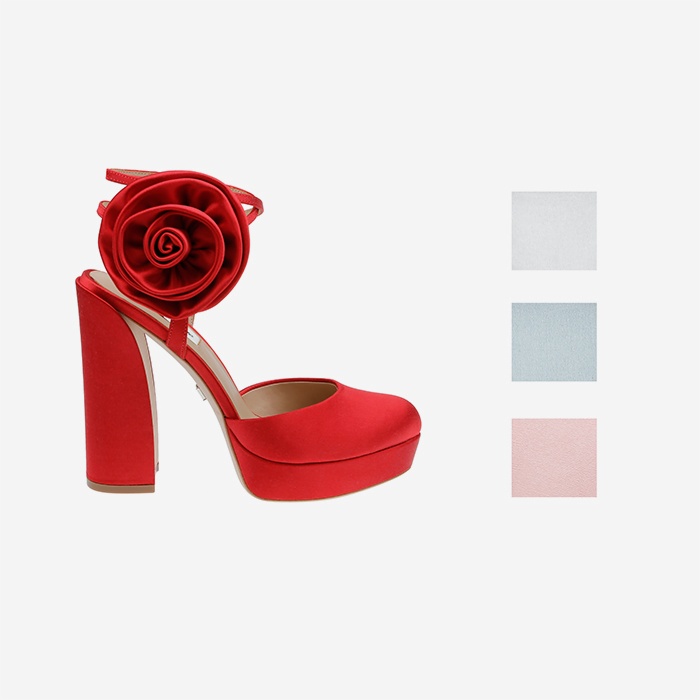 Cool Red Platform Sandal - Main View