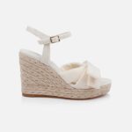 Cream Corduroy Fabric Sandal - Main View
