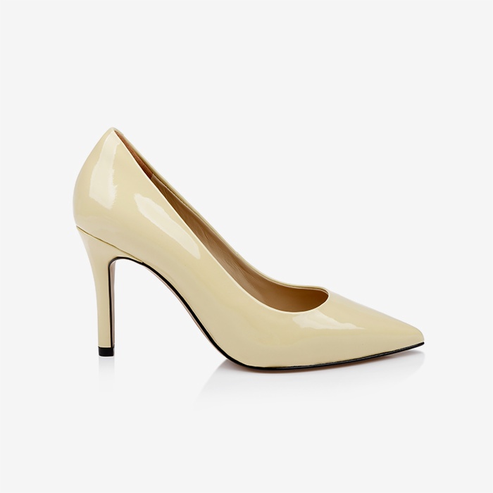 Cream Patent Leather Pump - Main View