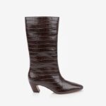 Dark Brown Leather Boot - Main View