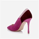 Deep Orchid Mixed Kid Suede Stiletto Pump - Detail View