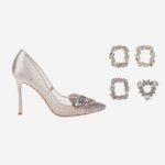 Fuchsia Satin Mesh Pump - Main View