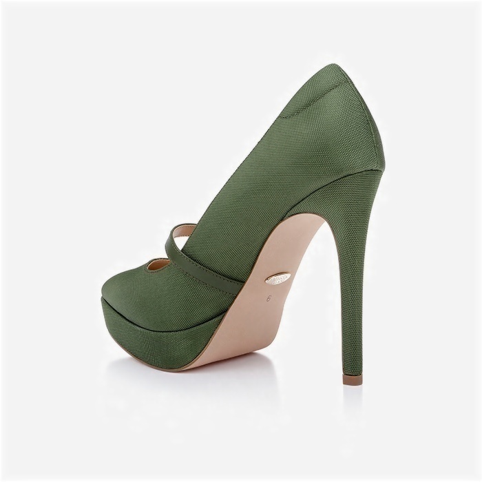 Ivy Fabric & Kid Leather Stiletto Pointed Toe Pump - Main View