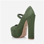 Ivy Fabric Block Heel Pump - Main View