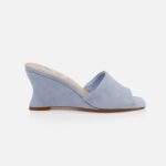 Light Blue Kid Suede Wedge Sansal - Main View