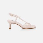 Light Pink Kid Leather Slingback Sandal - Main View