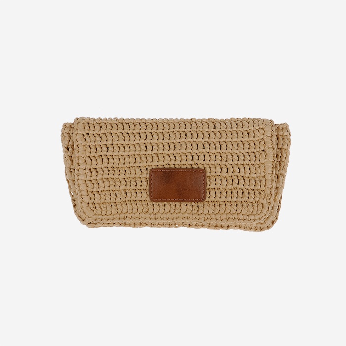 Natural Woven Makeup Bag - Main View