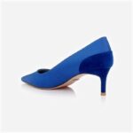 Night Fabric & Kid Suede Middle Heel Pump - Detail View