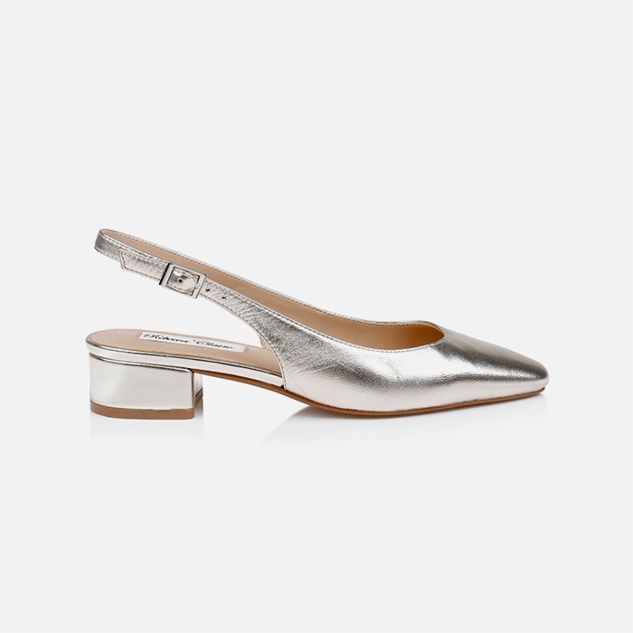 Plattiono Metallic Kid Leather Sandal - Main View