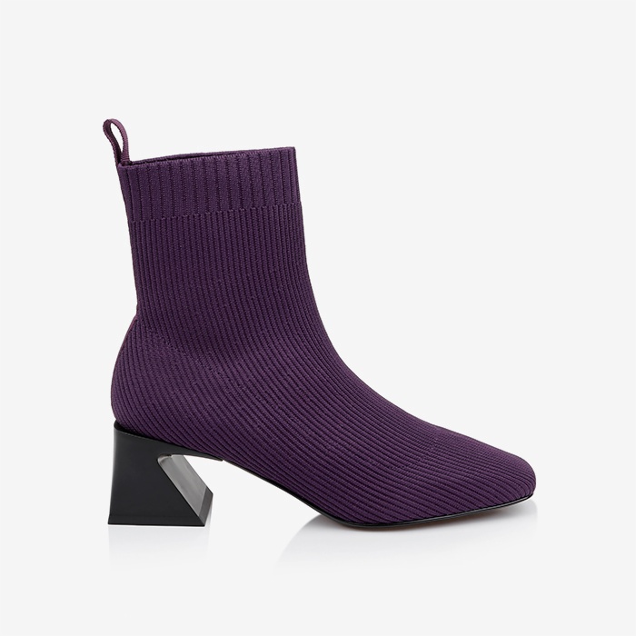 Plum Purple Flyknit Ankle Bootie - Main View