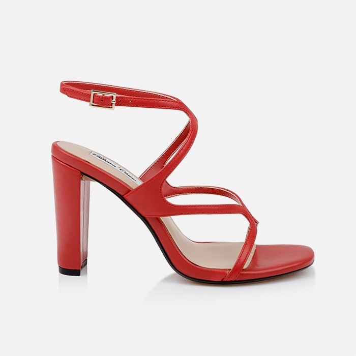 Red Kid Leatherl Sandal - Main View