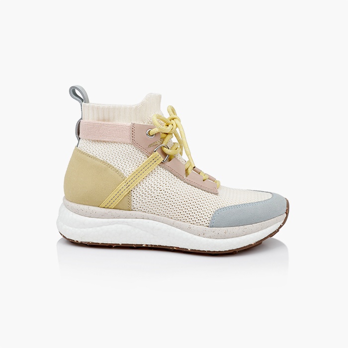 White Flyknit High-top Sneaker - Main View