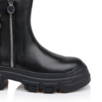 Black Cow Leather Ankle Boot - Main View