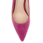 Deep Orchid Mixed Kid Suede Stiletto Pump - Back View