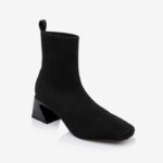 Black Flyknit Ankle Boot - Side View