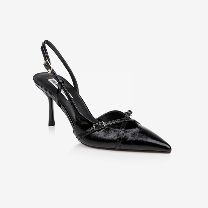 Black High Heel Slingback - Side View