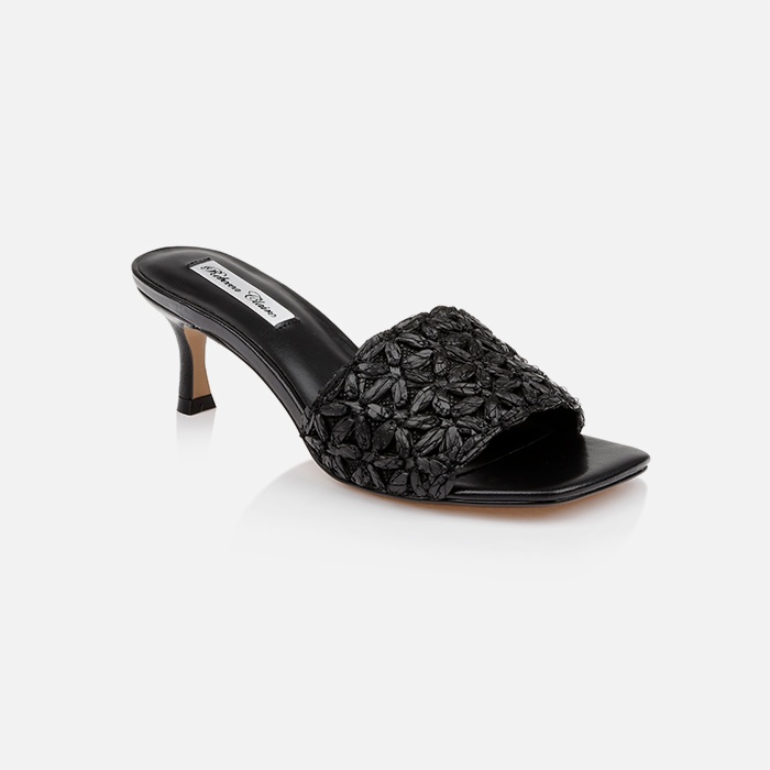 Black Raffie Sandal - Side View