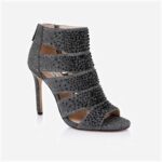 Blech Glitter Fabric Stiletto Sandal - Side View