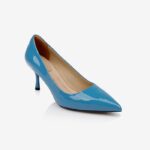 Blue Patent Leather Pump - Side View