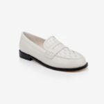 Cream Woven Upper Loafer - Side View