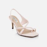 Light Pink Kid Leather Slingback Sandal - Side View