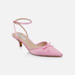Moonlight Mauve Satin Sandal - Side View