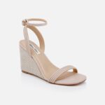 Nude Kid Pu Wedge Sandal - Side View