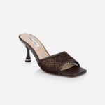 Rich Brown Net Sandal - Side View