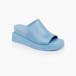 Sky Blue Cow Leather Sandal - Side View