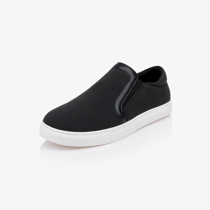Stefano Black Slip On - Side View