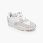 White Cow Suede & Leather Sneaker - Side View