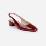 Wine Kid Leather Sandal - Side View