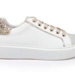 Allison White Lace Up - Back View