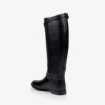 Black Cow Leather Knee Boot - Back View