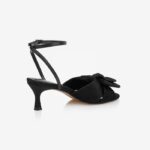 Black Heel Sandal - Back View