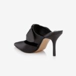 Black High Heel Mule - Back View