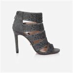 Blech Glitter Fabric Stiletto Sandal - Back View