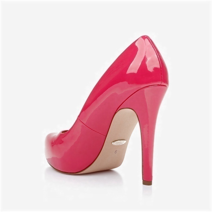 Bright Rose Patent High Heel Pump - Back View