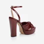 Burgundy High Heel Sandal - Back View