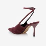 Burgundy High Heel Slingback - Back View