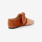 Burnt Orange Flat With Bow - Back View